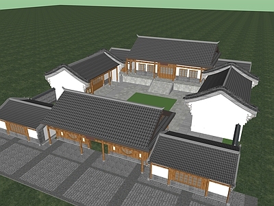 新中式中式四合院 四合院