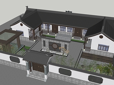 新中式中式四合院 四合院