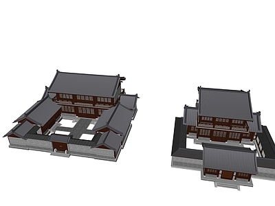 新中式中式四合院 四合院