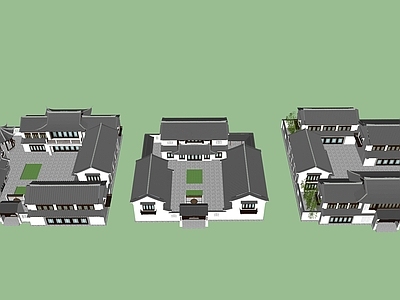 新中式中式四合院 四合院