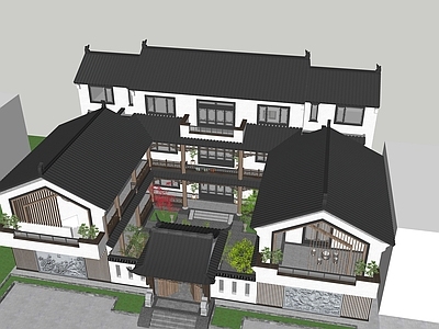 新中式中式四合院 四合院
