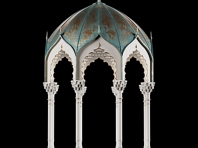 欧式法式亭子 伊斯兰建筑亭子 清真凉亭 穹顶亭子 阿拉伯式装饰亭