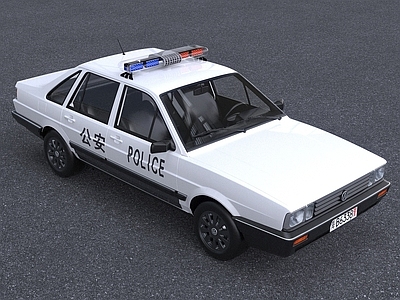 现代7080年代老款桑塔纳警车