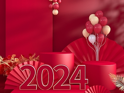 现代红色2024展台