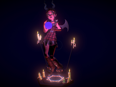 虚拟人物 魔法魅魔 女恶魔 地狱魔女 黑暗精灵 地狱女