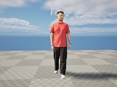 现代休闲运动男人