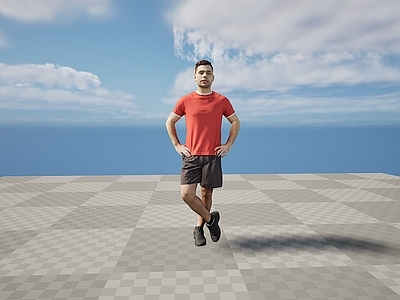 现代健身运动男人