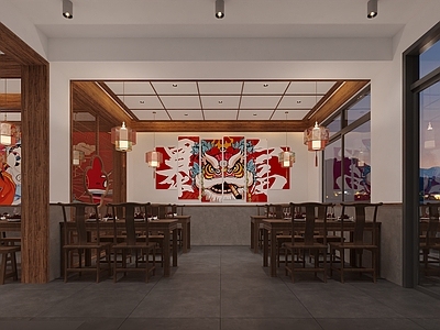 新中式中式中餐厅 徽菜馆 新中式 餐馆