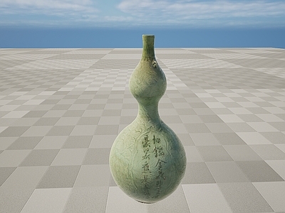 现代文物雕塑青铜器青釉葫芦
