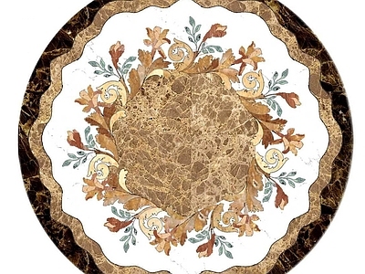 现代欧式其他石材拼花 石材背景墙 地面石材拼花 圆形拼花 拼花砖