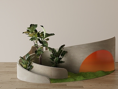 现代其他小品 植物景观 植物小品