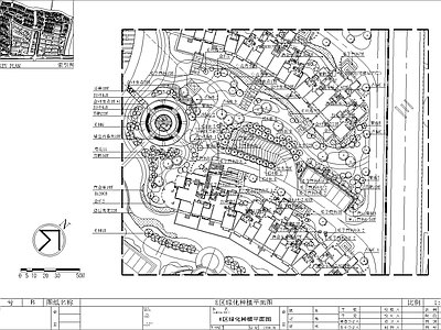 其他办公工业景观 种植平面图 植物 施工图