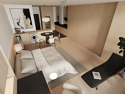 中古极简公寓 一字型公寓