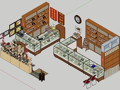 现代复古其他店铺 90年代门市部 老商店 老柜台 老货架 百货商店