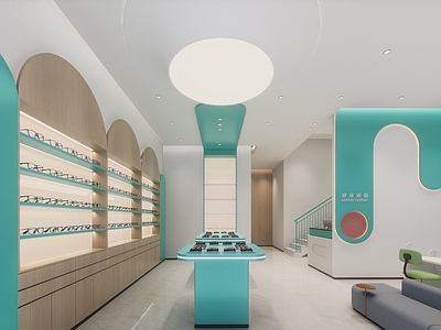 现代简约医院 眼视光中心 眼科 眼镜店 门头 店铺