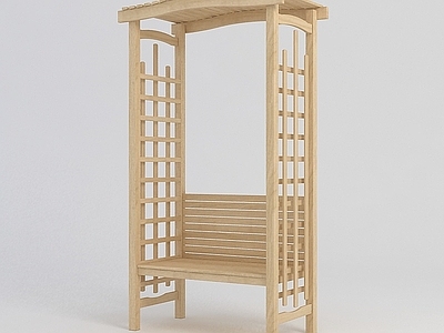 现代其他景观小品 园林木质景观座椅