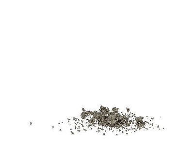 现代其他景观小品 碎石头