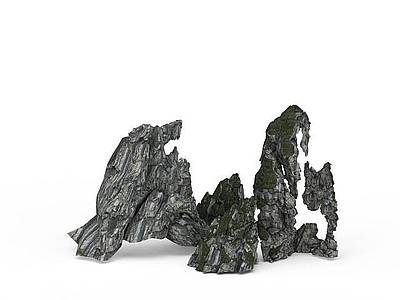 现代其他景观小品 观赏石头