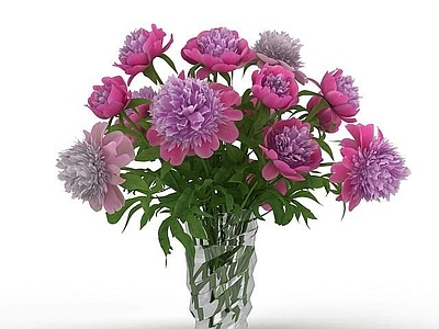 现代佛龛 花瓶花束牡丹花