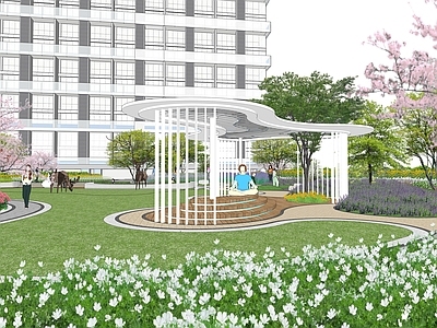 现代屋顶花园 屋顶花园 住宅景观 屋顶