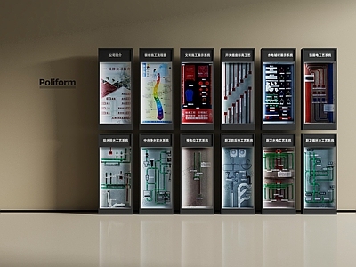 展示用品 现代展示墙 装修工艺展示墙 电系统工艺墙