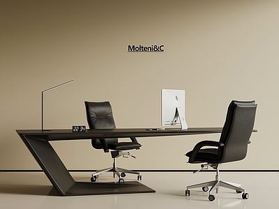 现代办公桌椅 现代总经理办公桌 班台 办公椅 电脑