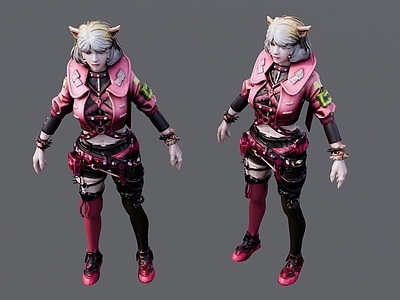 女人 穿粉色夹克 女战士
