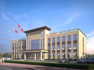 现代办公楼 办公楼 三层办公楼 厂区办公楼 多层办公楼