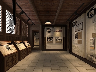 新中式中式其他展厅 历史名人旧居陈列 文史旧居纪念馆 爱国主义教育基地 名人故居纪念馆 地方档案名人展厅