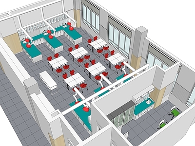 现代极简学校建筑 化学教室