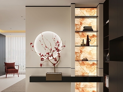 现代玄关 现代玄关过道 装饰性玄关 玄关隔断 入户玄关 透光石背景