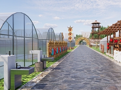 现代大棚研学基地 蔬菜种植基地 蔬菜研学营地 劳动教育基地 蔬菜试验田