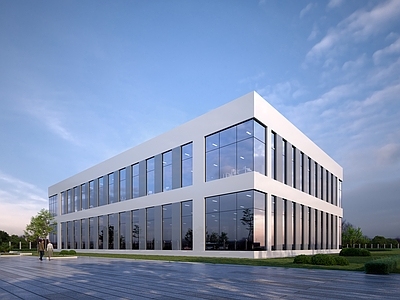 现代简约厂房 车间 厂房 工业厂房 二层厂房 现代车间