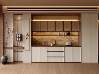 新中式禅意餐边柜 宋氏餐边柜 转角餐边柜 备餐柜餐边柜 茶水柜餐边柜 成品餐边柜