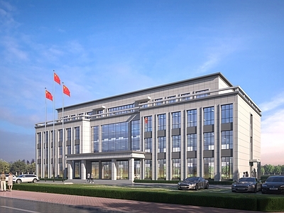现代办公楼 厂区办公楼 现代办公楼 四层办公楼 多层办公楼