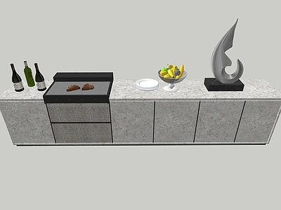 现代其他小品 烧烤台 操作台 私家花园 灶台 户外bbq