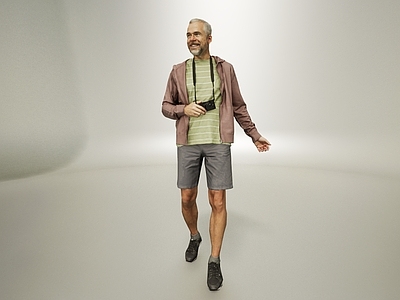 现代相机开心男人