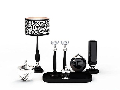 现代黑色瓷器摆设品