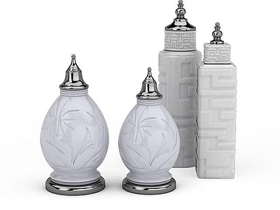 现代白色瓷器摆设品