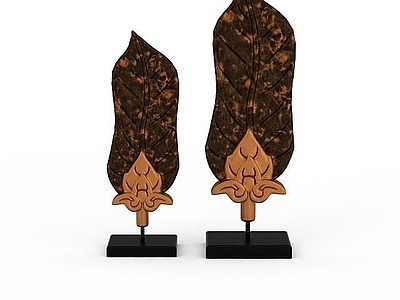 现代金属树叶摆设品