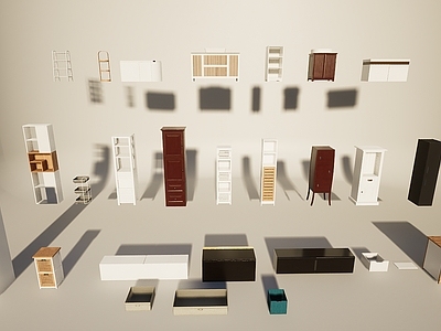 现代各种柜子组合