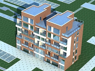 现代高层住宅 现代多层住宅楼