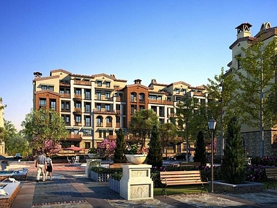 欧式高层住宅 欧式多层花园洋房 多层住宅