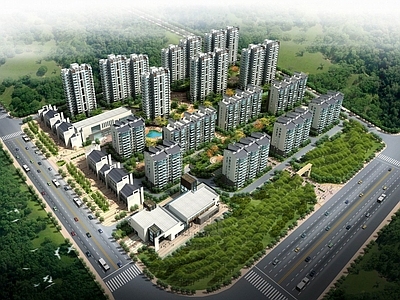 中式高层住宅 住宅小区 居住区规划