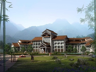 新中式烟酒店 东南亚风格酒店