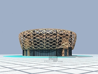现代图书馆外观 圆形剧场 鸟巢形博物馆 图书馆