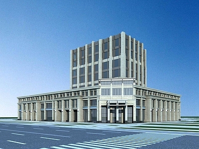 简欧办公楼 新古典风格商业办