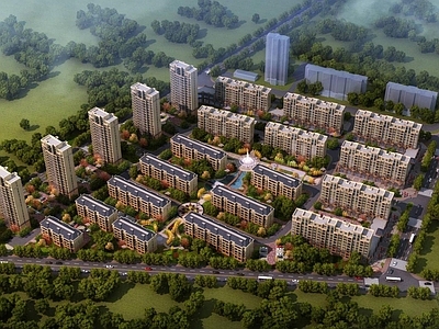 简欧高层住宅 简欧风格商业住宅
