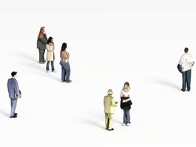 现代虚拟人物 人物人群