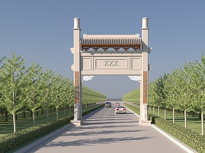 中式其他公共建筑 牌坊 门头 大门